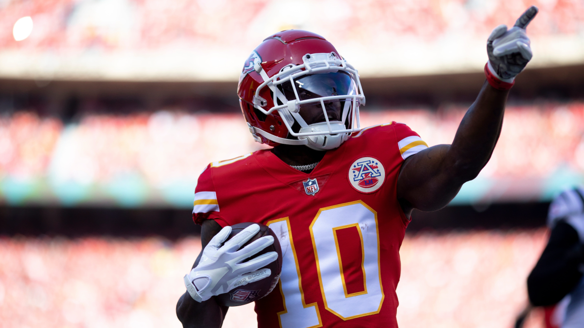 Kansas City Chiefs' Tyreek Hill is working to outrun past