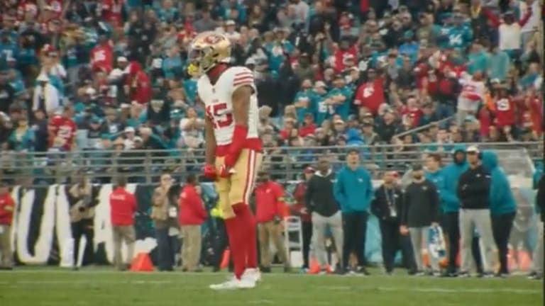 49ers fans are loving Jauan Jennings reaction to a play where he
