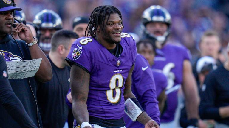 Purple lamar jackson hotsell jersey