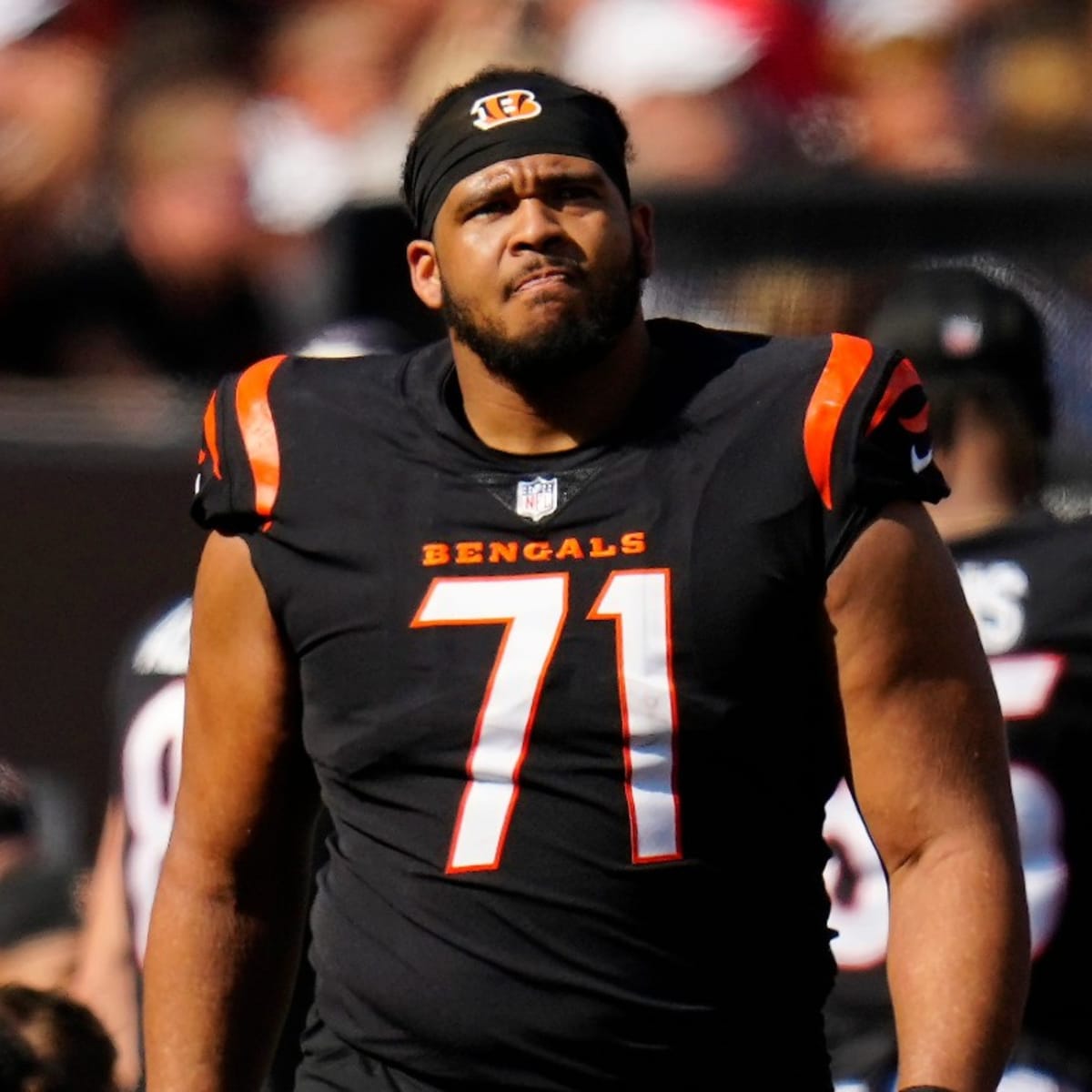 Dallas Cowboys offensive lineman La'el Collins (71) walks to the