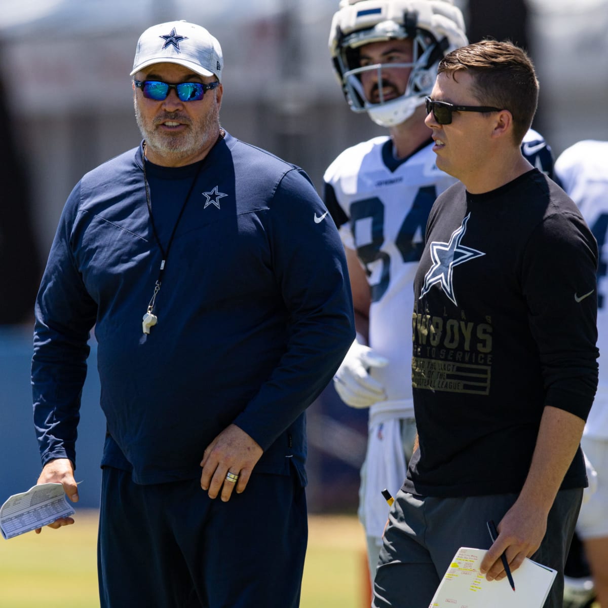 Dallas Cowboys offensive tackle Isaac Alarcon (60) waits for play to begin  during the second half of an NFL preseason football game against the  Jacksonville Jaguars, Saturday, Aug. 12, 2023, in Arlington