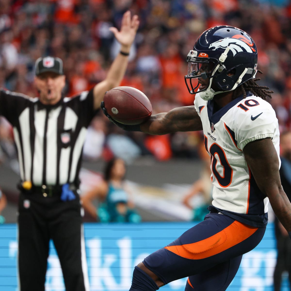 Broncos' Jerry Jeudy fined for bumping referee in Chiefs game