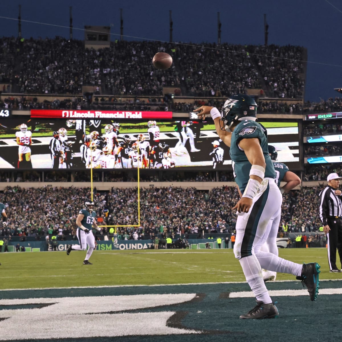 Philadelphia Eagles quarterback Jalen Hurts sets NFL touchdown record