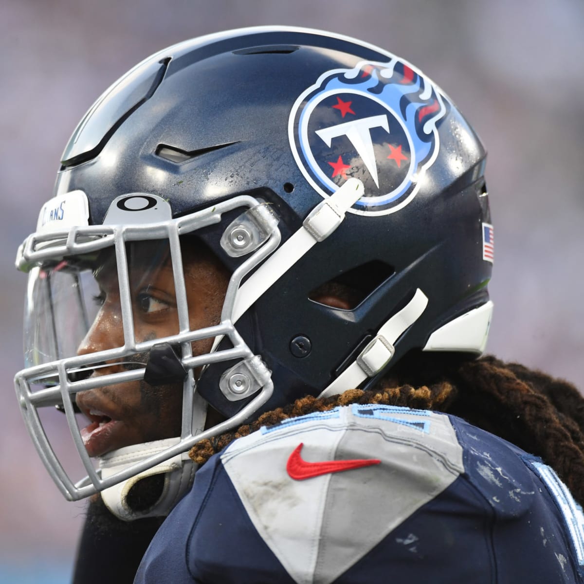 Tennessee Titans running back Derrick Henry warms up at the NFL football  team's practice facility, June 14, 2022, in Nashville, Tenn. The Titans are  trying to repeat their success as the AFC's