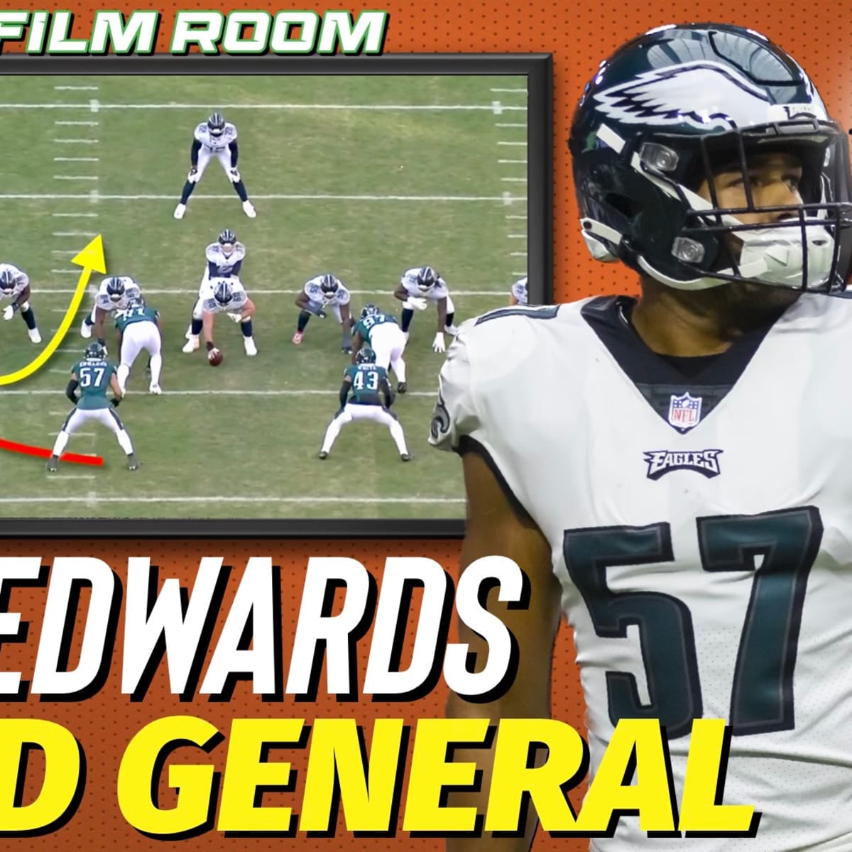 Why a small green dot means so much to Eagles linebacker T.J. Edwards – NBC  Sports Philadelphia