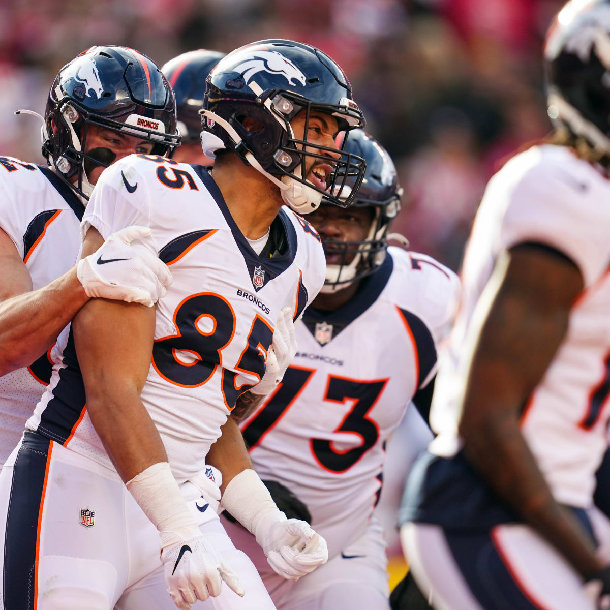 Denver Broncos tight end Albert Okwuegbunam getting his chance