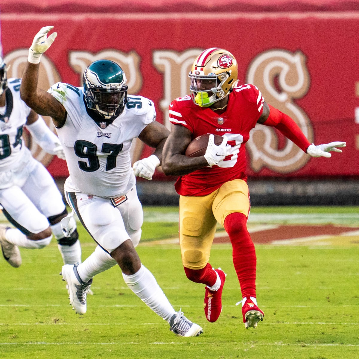 San Francisco 49ers' Star Deebo Samuel Guarantees Win in Philadelphia Eagles  Rematch: 'We'll Show You!' - Sports Illustrated Philadelphia Eagles News,  Analysis and More