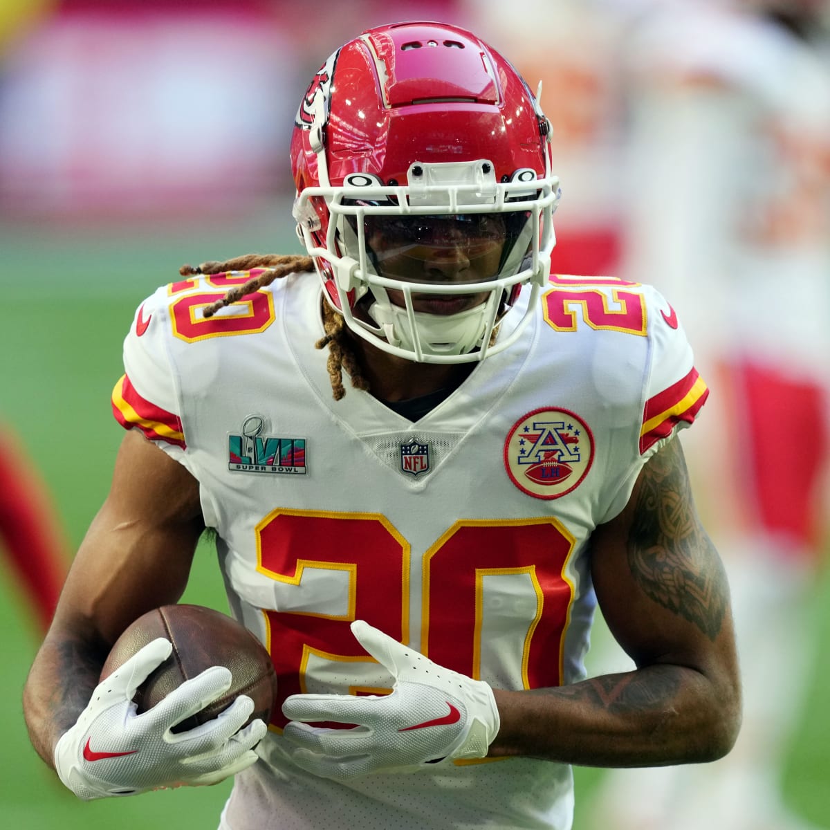 Kansas City Chiefs safety Justin Reid celebrates after their overtime win  against the Tennessee Titans in an NFL football game, Sunday, Nov. 6, 2022  in Kansas City, Mo. (AP Photo/Reed Hoffmann Stock