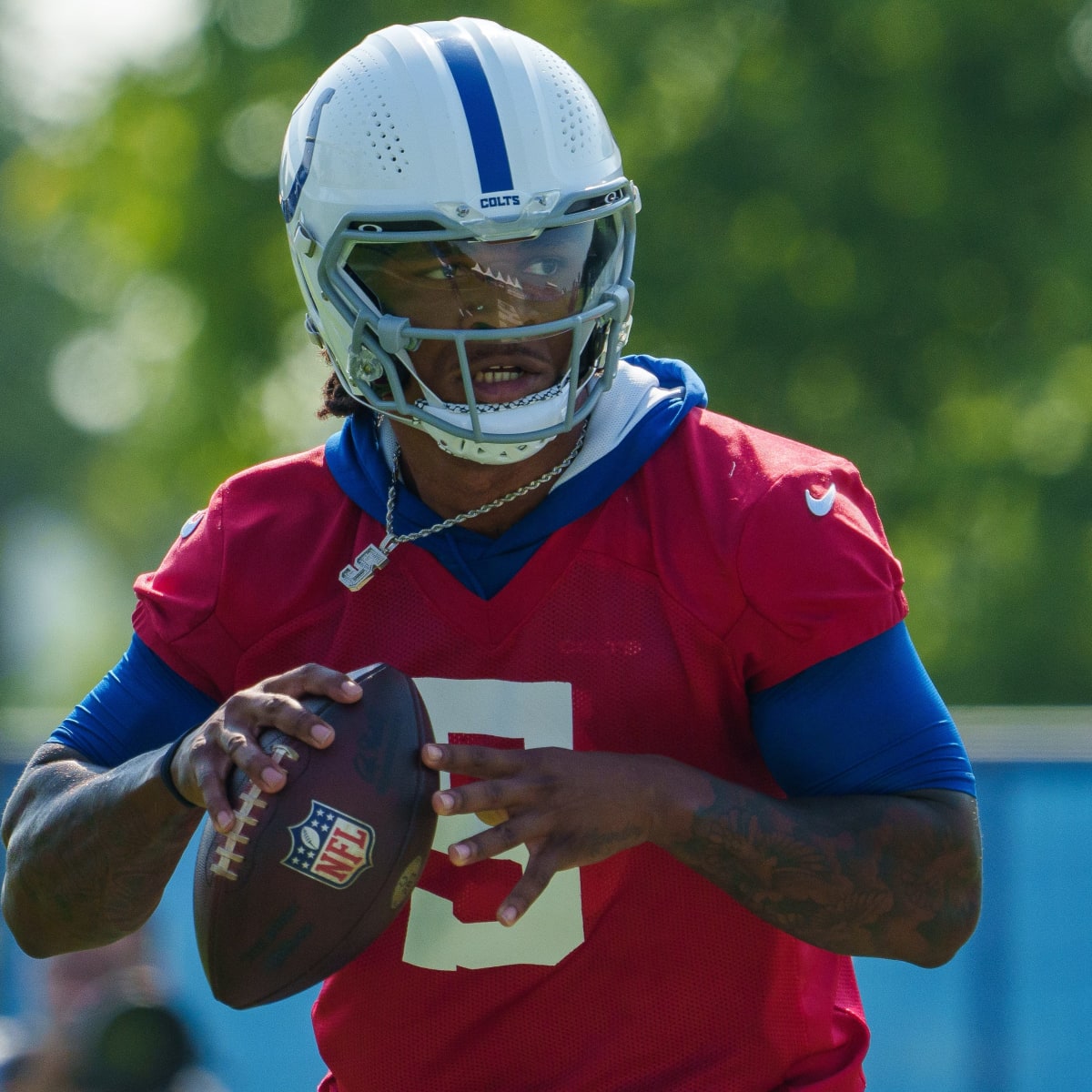 Football starts today', Colts practice in pads