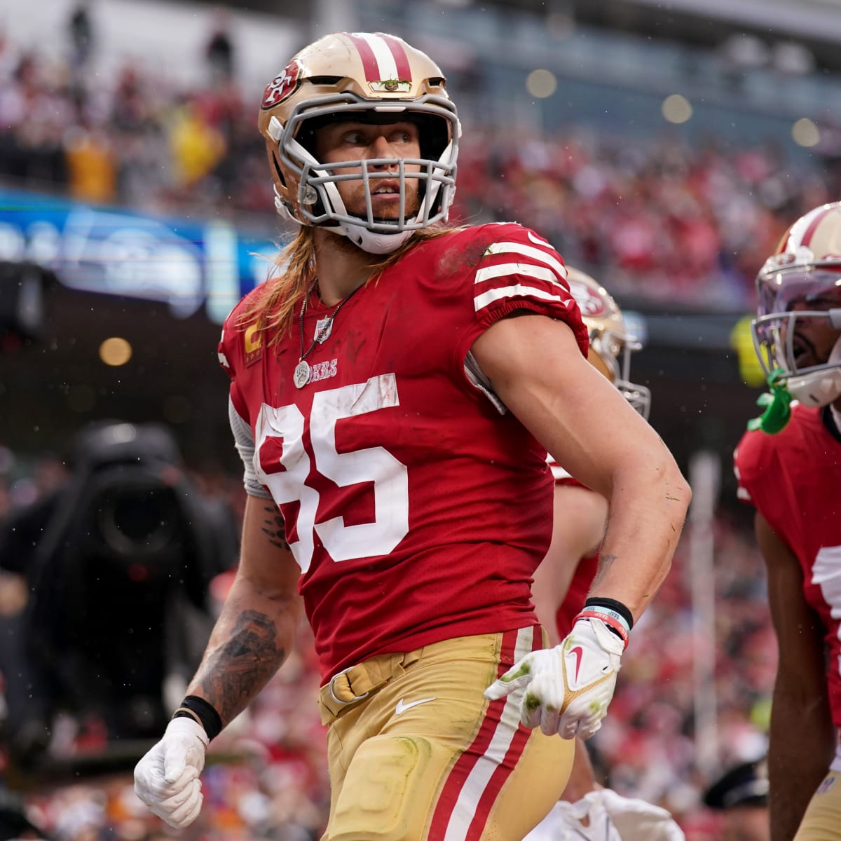 George Kittle San Francisco 49ers v Detroit Lions 2021 Images