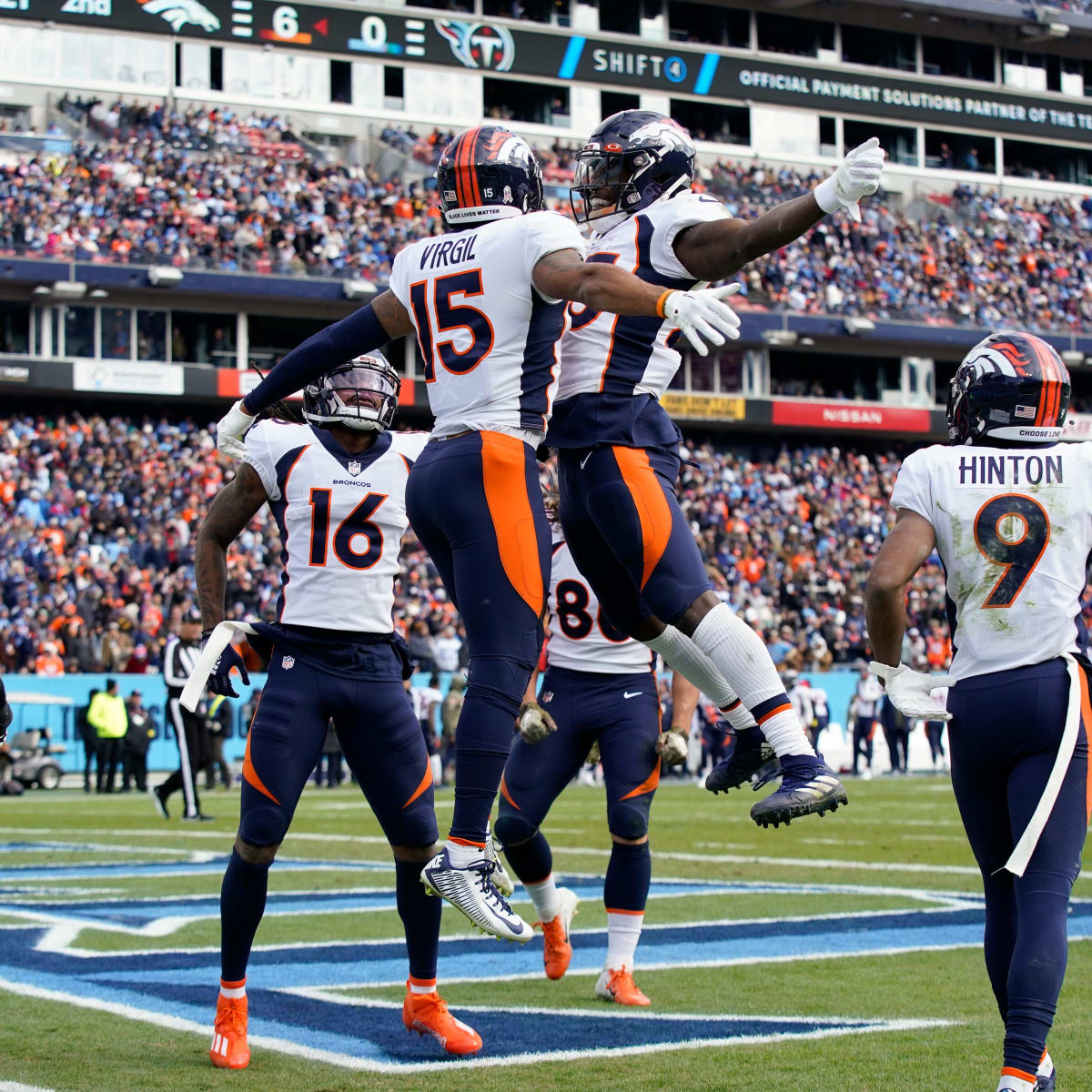 Denver Broncos wide receiver Jalen Virgil's first career catch