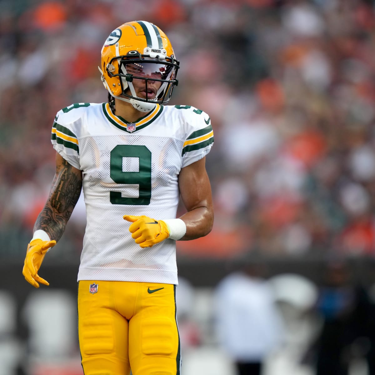 Romeo Doubs injury: Packers WR suffers lower leg injury in Week 9 -  DraftKings Network