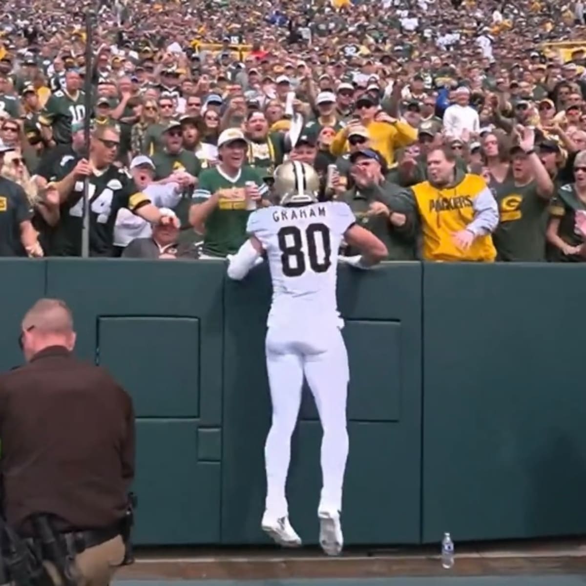 Jimmy Graham Celebration after his TD, party, Jimmy Graham, Chest bumps  for everybody after that Jimmy Graham TD 