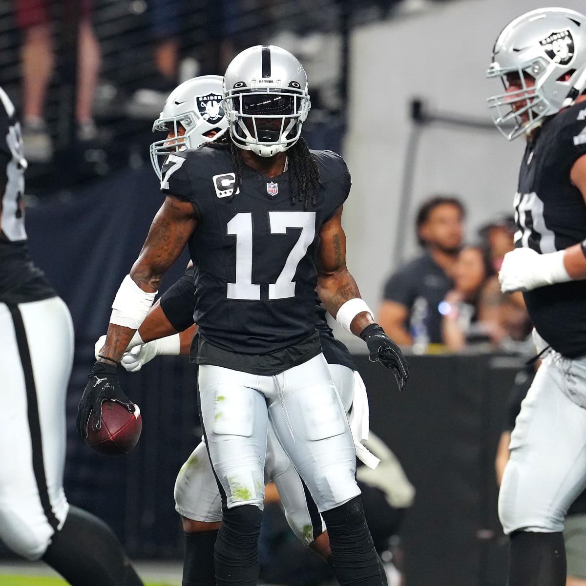 Davante Adams had to make sure he looked good in a Raiders uniform