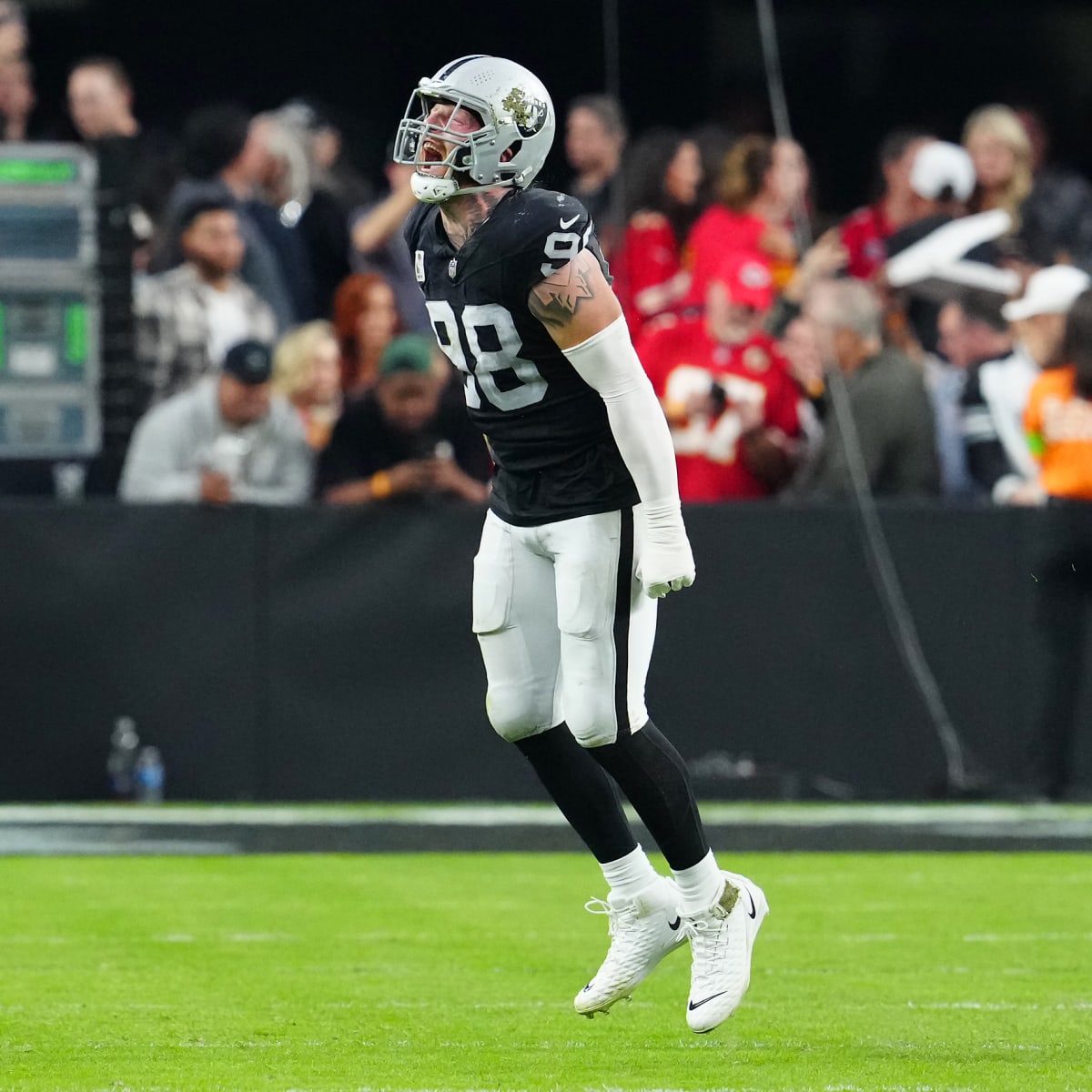 It's about giving back' for Maxx Crosby, the Raiders' Walter Payton Man of  the Year nominee