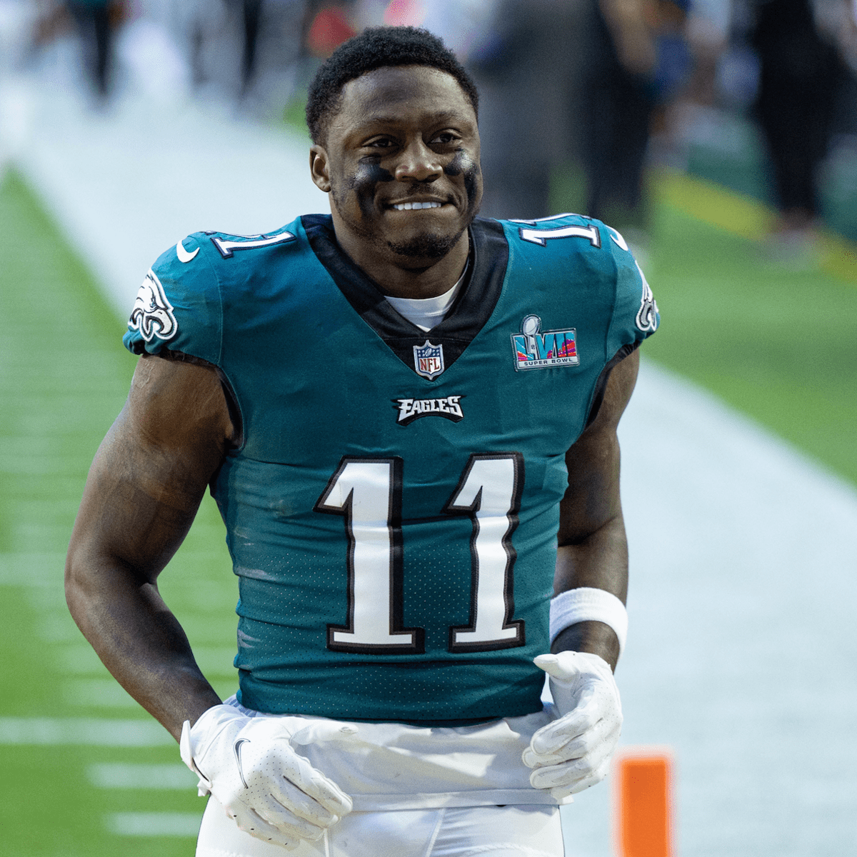 Why was AJ Brown upset despite Eagles leading Giants by a ton of