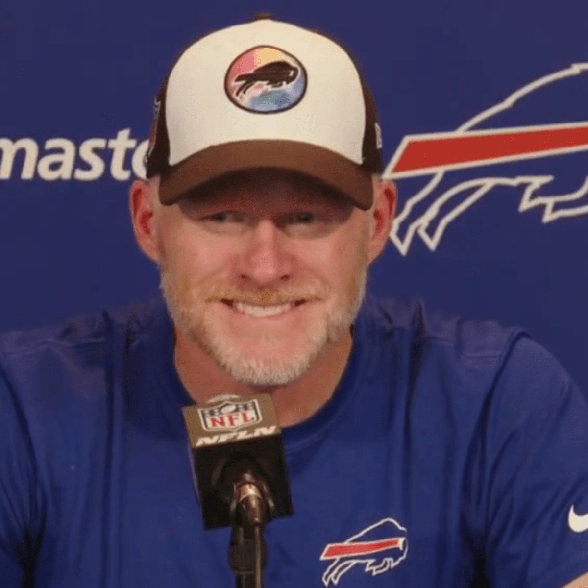 Buffalo Bills defensive tackle DaQuan Jones on the sidelines