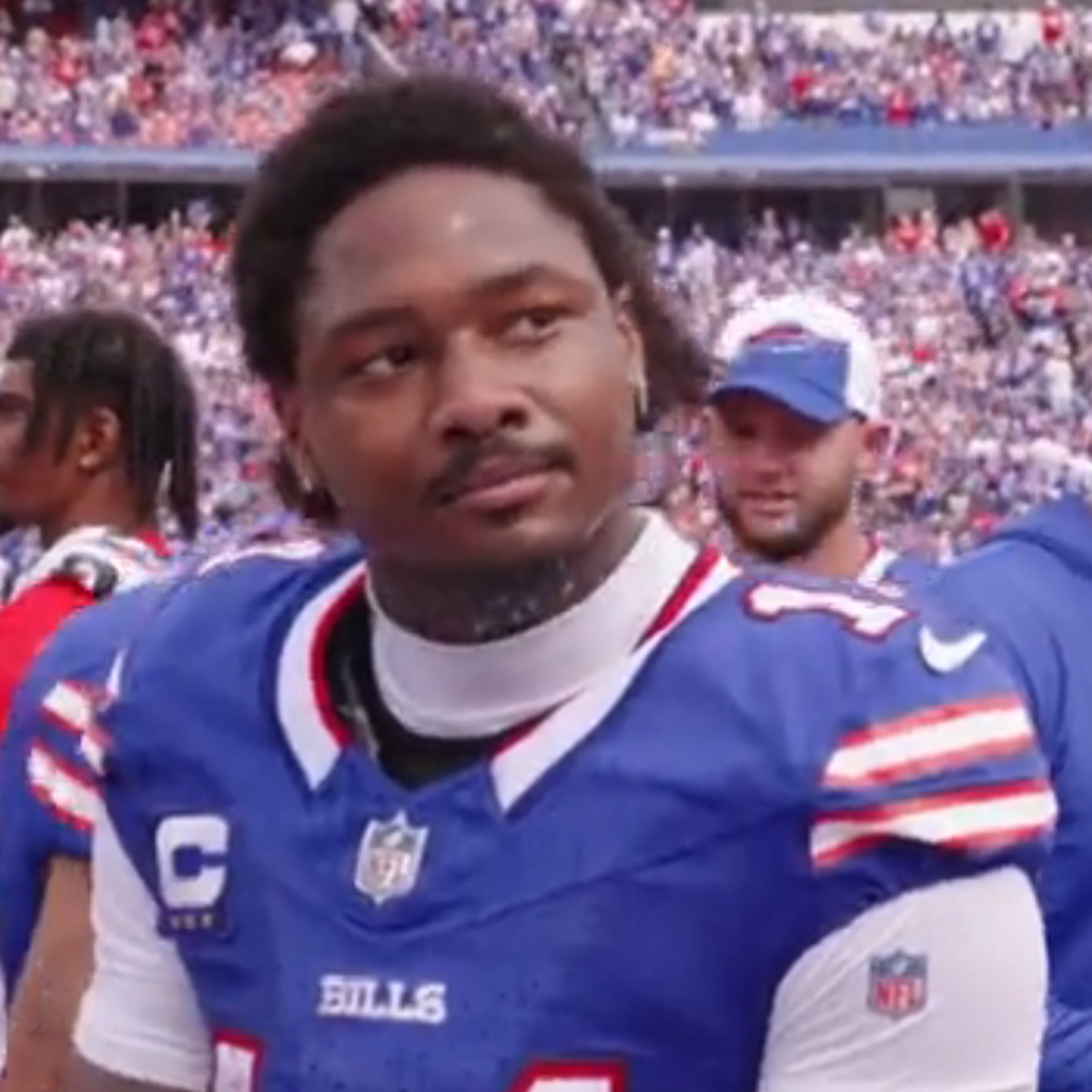 Buffalo Bills wide receiver Stefon Diggs warms up before an NFL football  game against the Atlanta Falcons Sunday, Jan. 2, 2022, in Orchard Park,  N.Y. (AP Photo/Joshua Bessex Stock Photo - Alamy