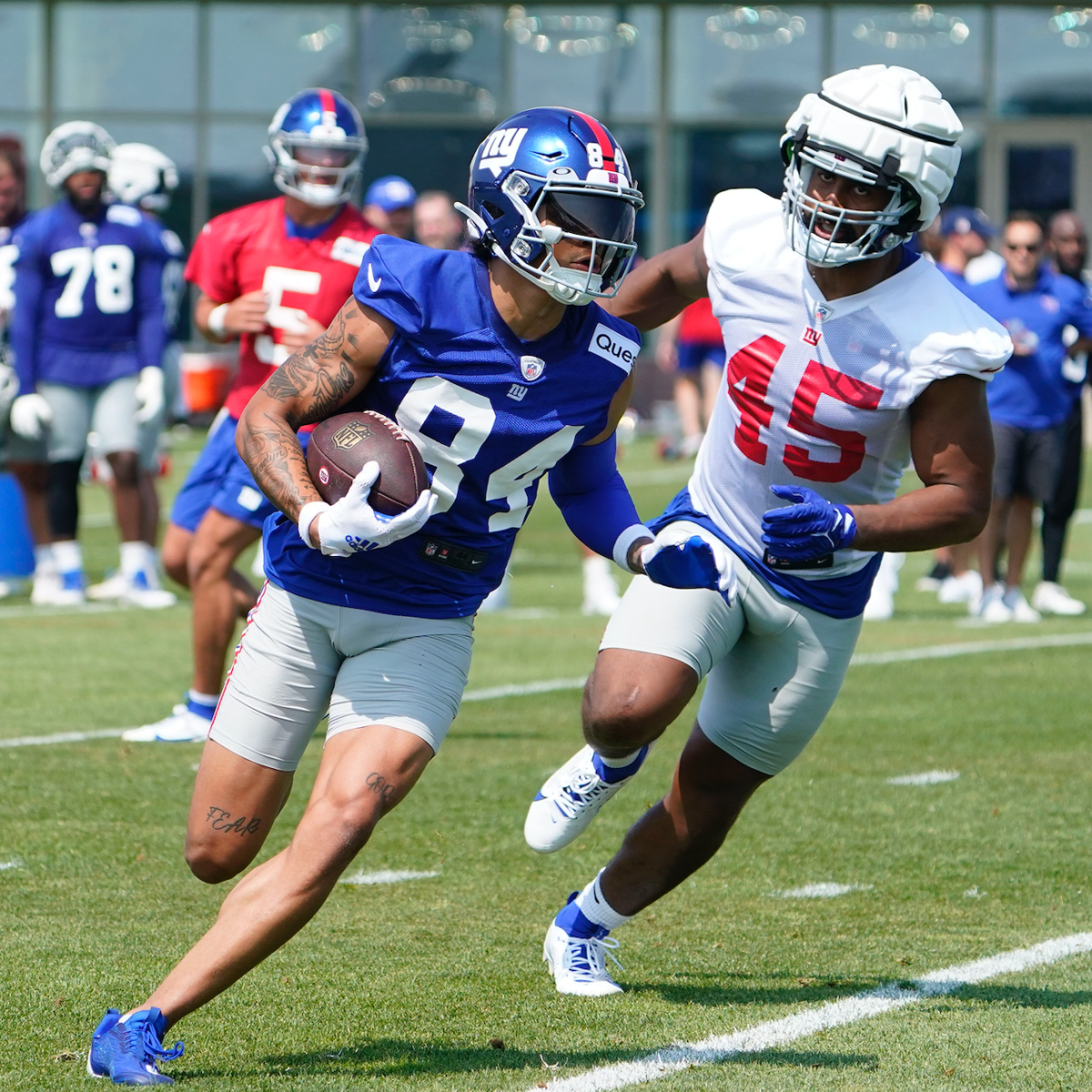 NY Giants training camp observations, plus 1-on-1 with WR Jalin Hyatt