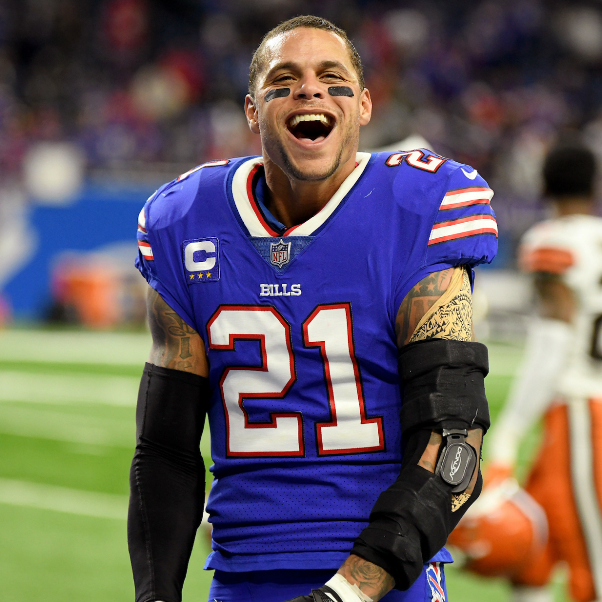 Buffalo Bills safety Jordan Poyer (21) against the New York Jets