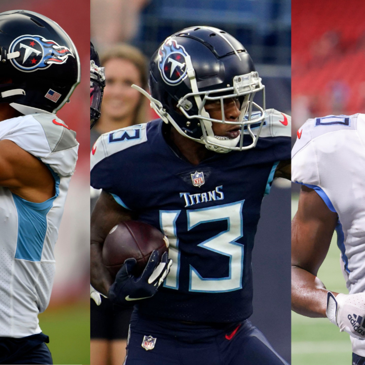 Tennessee Titans wide receiver Cameron Batson (13) plays against