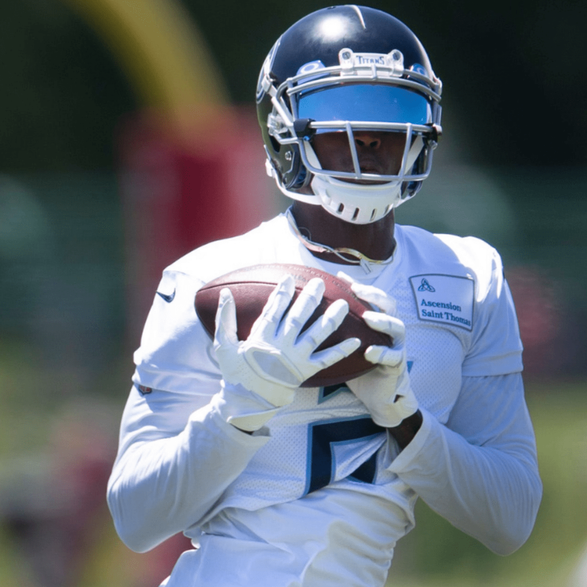 Julio Jones gets his brand New Jersey number with Tennessee Titans