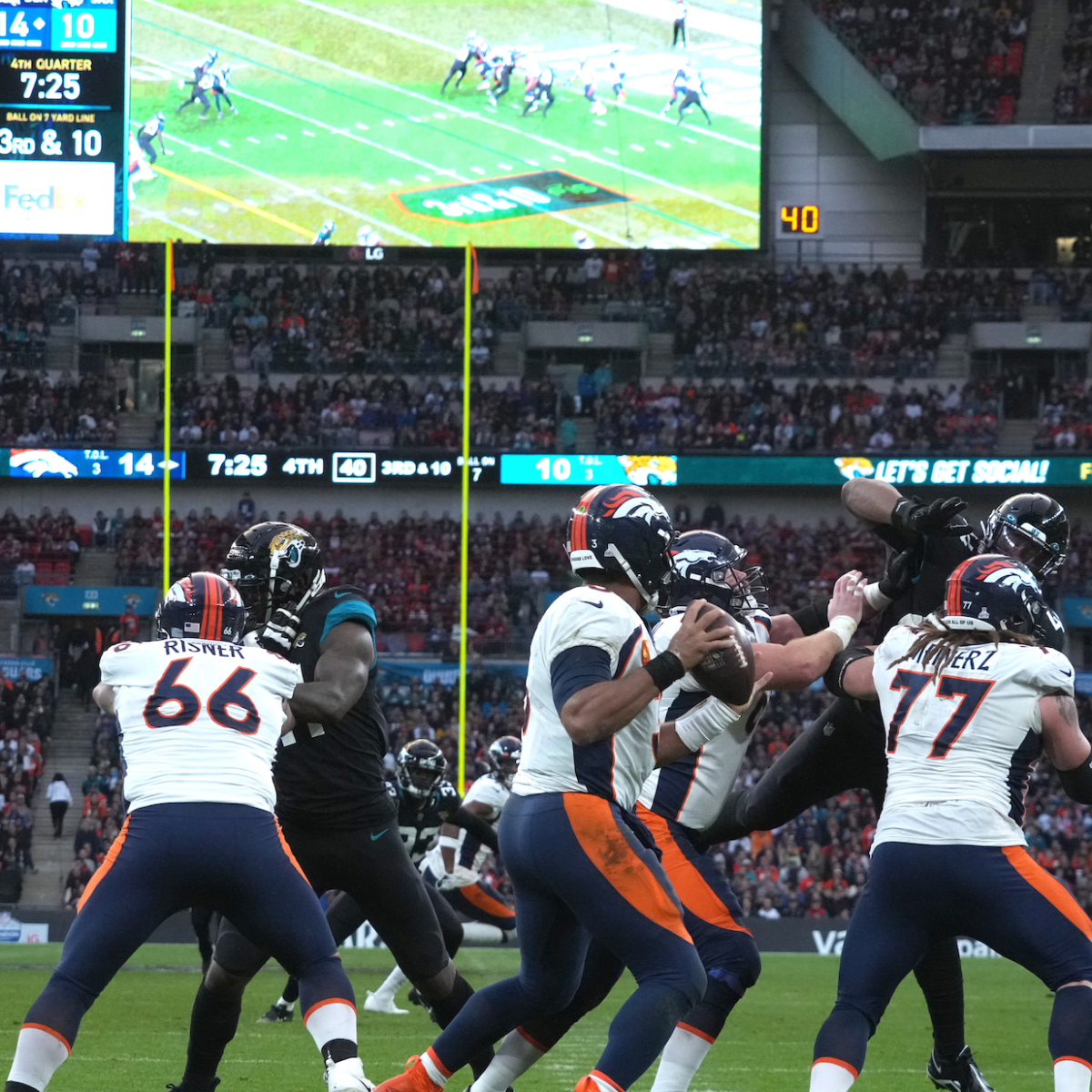 Broncos head coach Nathaniel Hackett on controversial 4th-and-5
