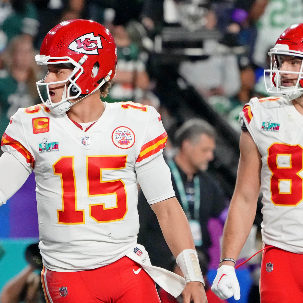 Patrick Mahomes' half-time team talk and reaction to Kansas City