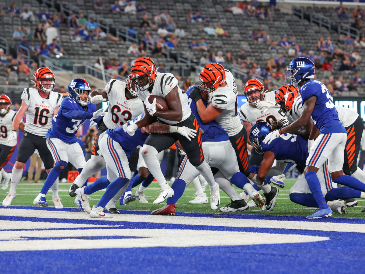 Cincinnati Bengals center Trey Hill (63) looks to make a block