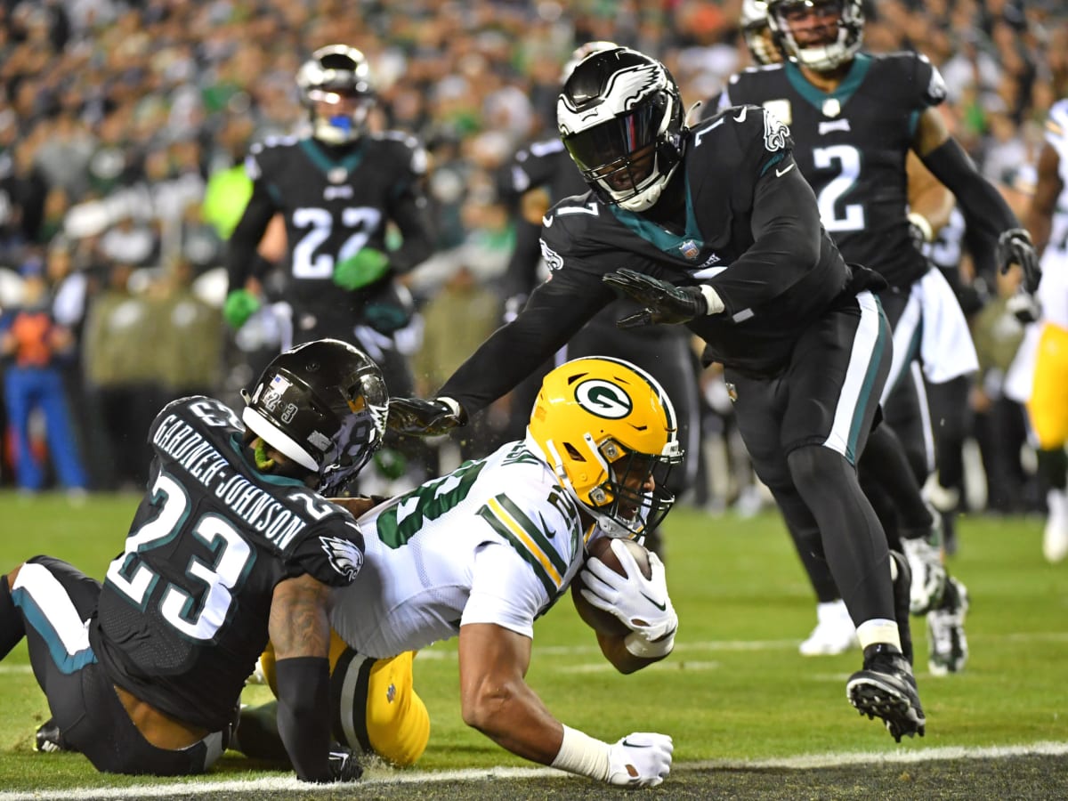 Philadelphia Eagles safety C.J. Gardner-Johnson reacts after a