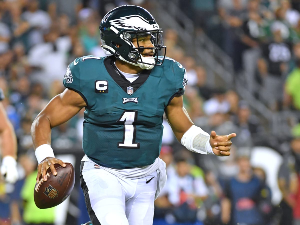 Philadelphia Eagles quarterback Jalen Hurts flashes his maturity