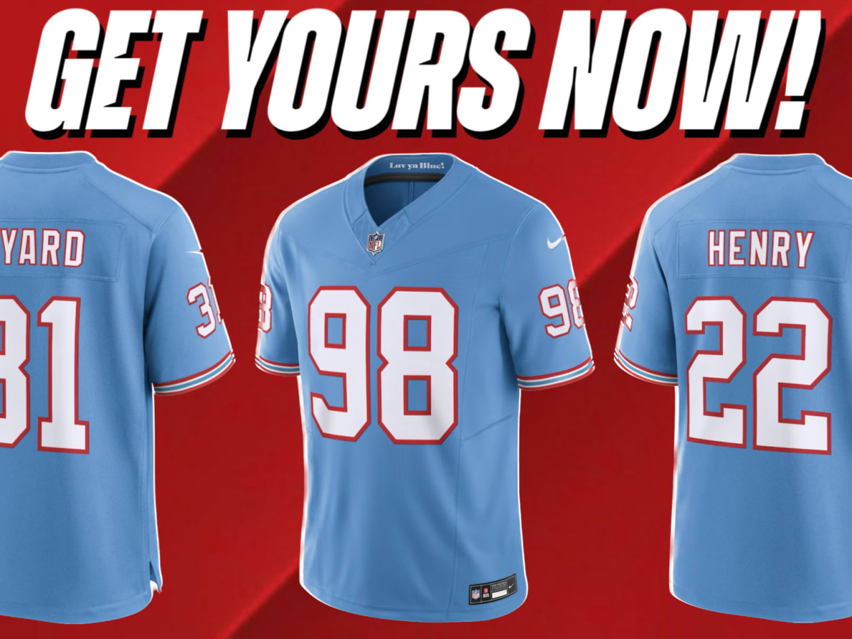 Titans Throwback Oilers Jersey, Get your official jersey now