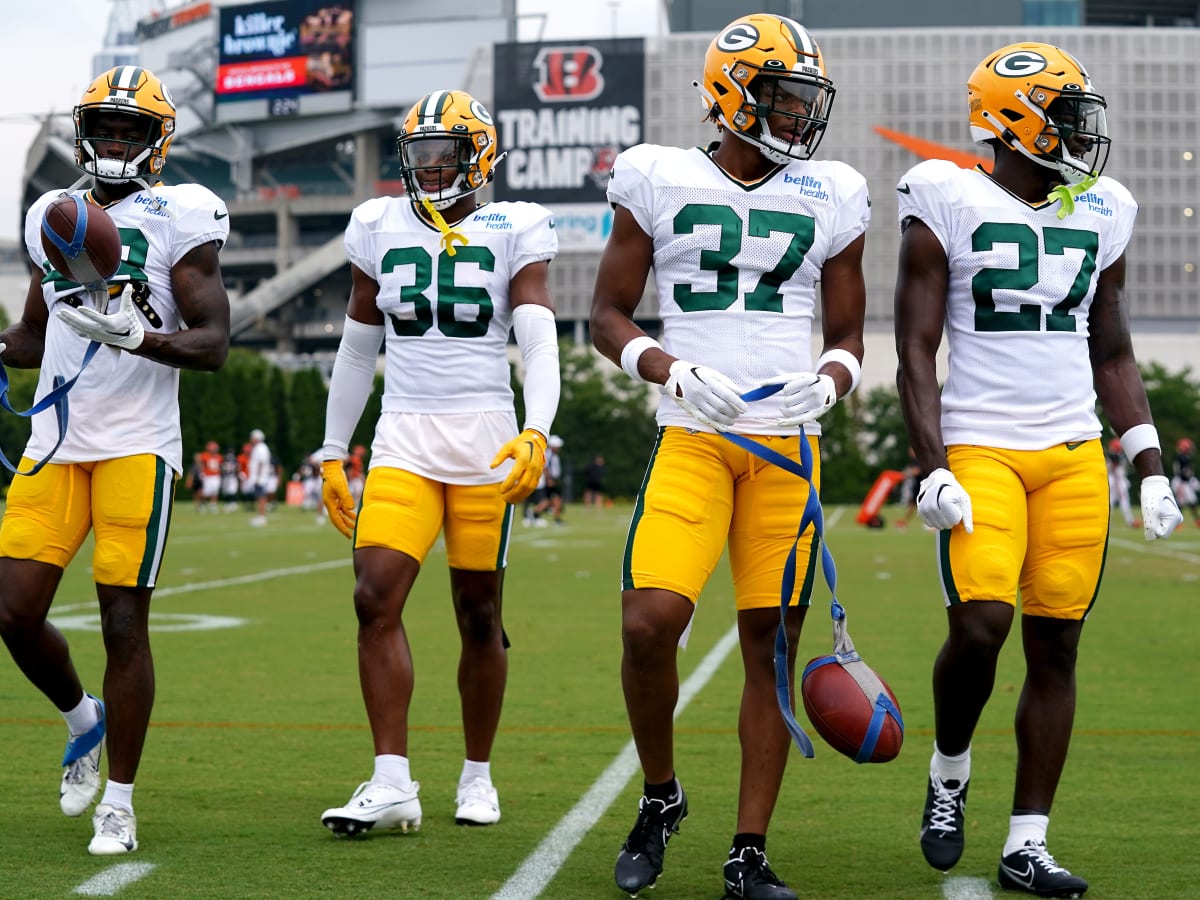 Darnell Savage of the Green Bay Packers carries the ball after he