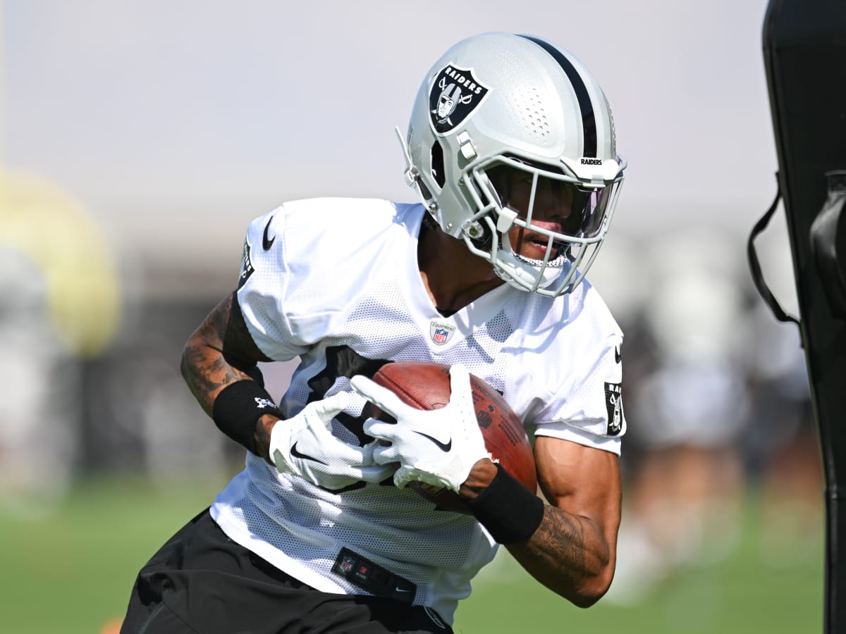 Las Vegas Raiders wide receiver Chris Lacy (14) plays against the