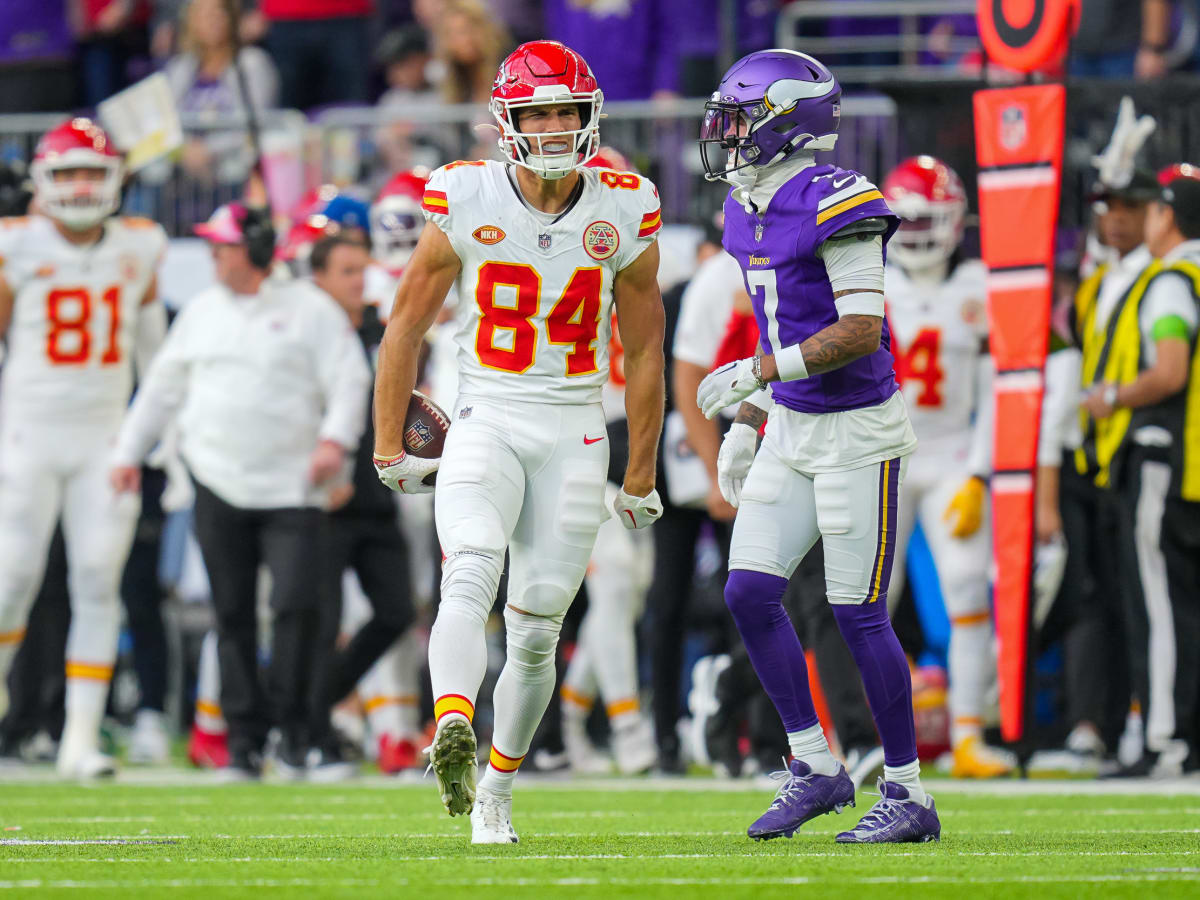 Kansas City Chiefs wide receiver Justin Watson (84) looks on