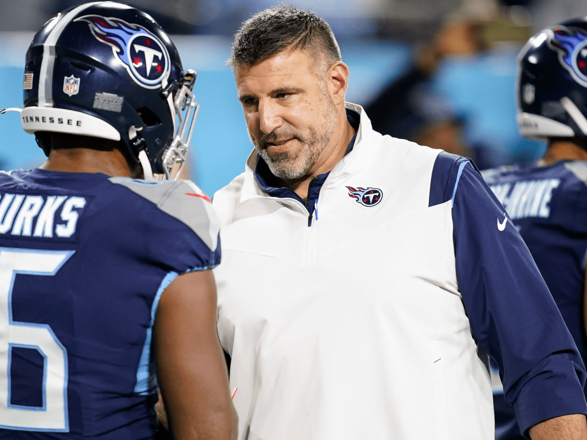 Tennessee Titans' Treylon Burks, with one catch, leaves coach Mike