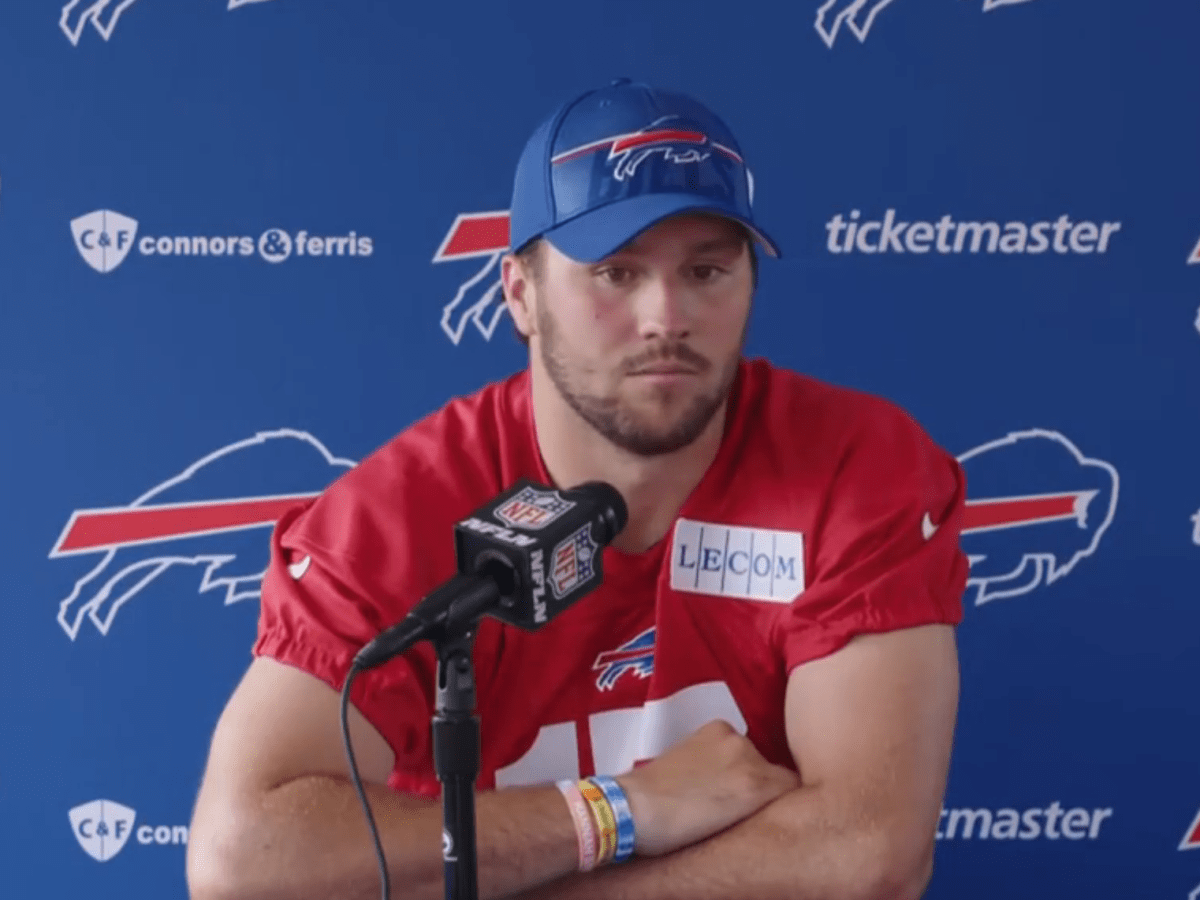 Josh Allen thrills crowd, Stefon Diggs sits out first open