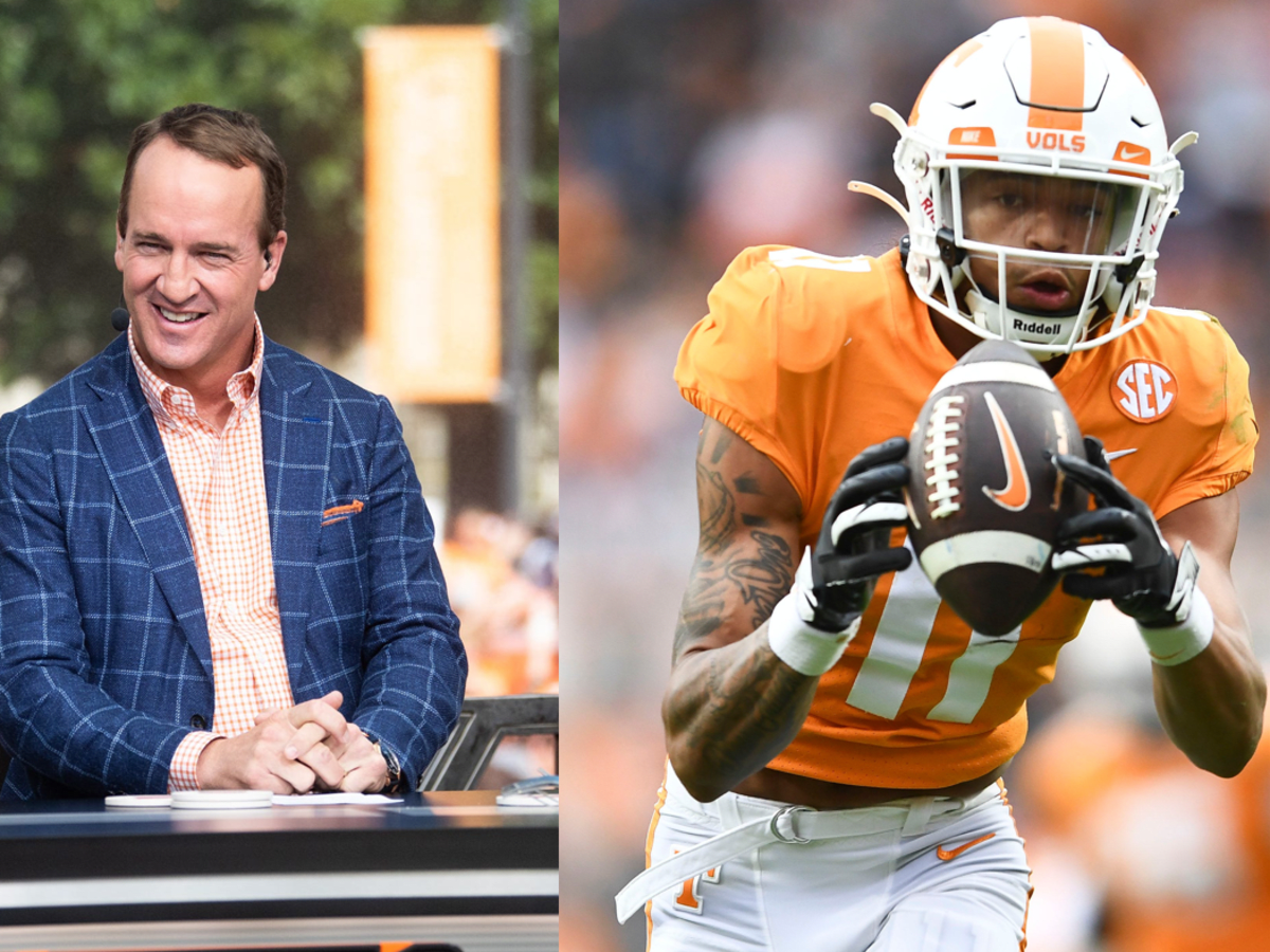 Tennessee football receiver Jalin Hyatt's flashy suits, Peyton Manning