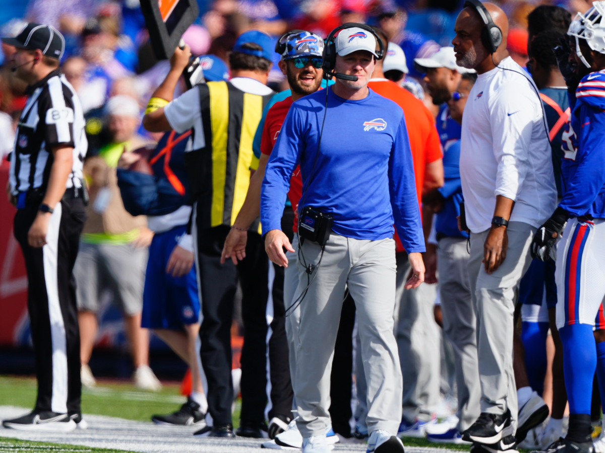 Buffalo Bills defensive end Boogie Basham (55) lines up during an