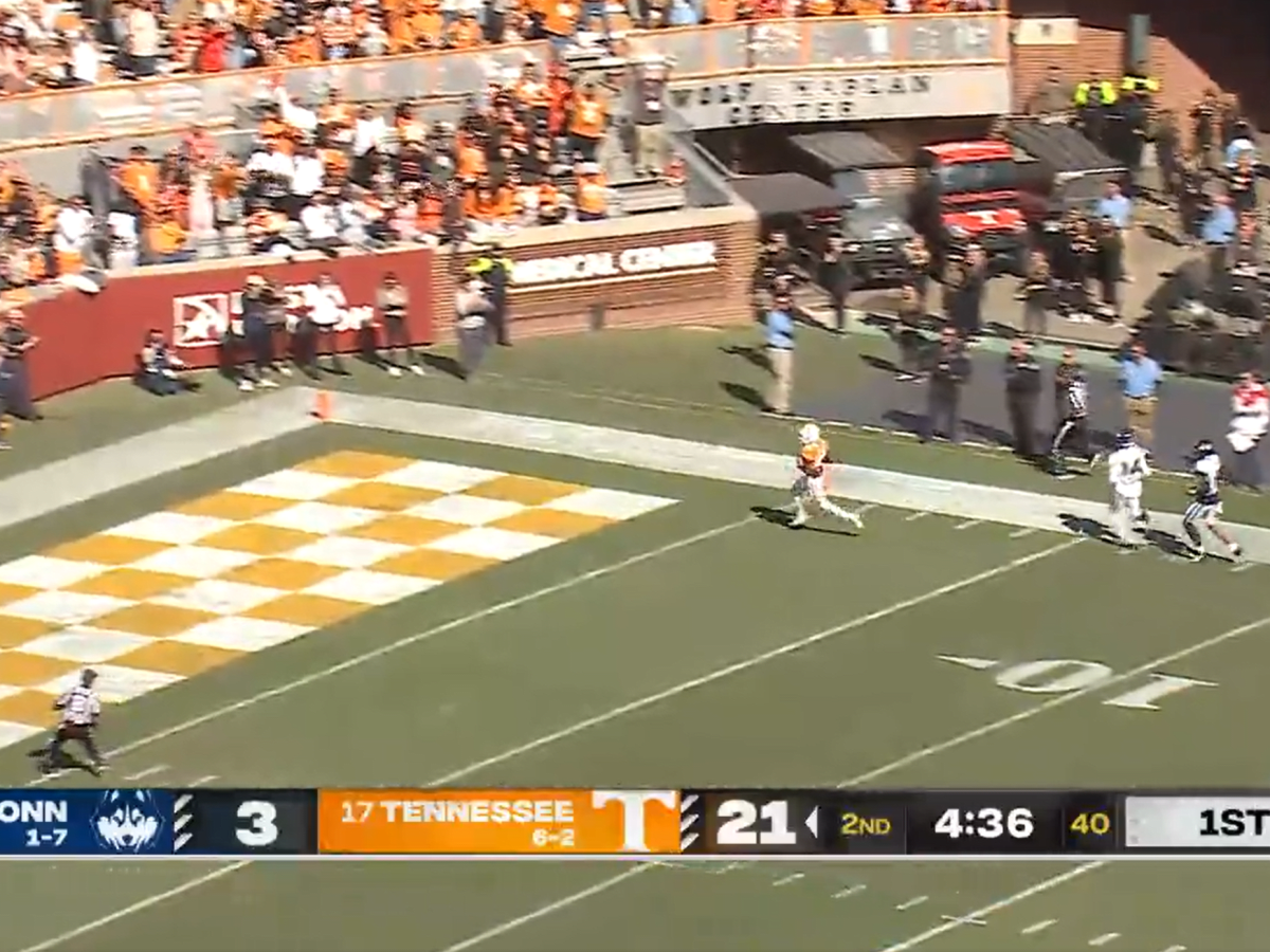 Tennessee WR Squirrel White quenched a lot of thirst with touchdown vs.  UConn