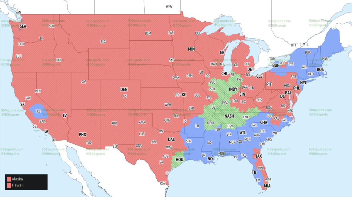 NFL Distribution Map: Will you see the Steelers vs. Saints, Week