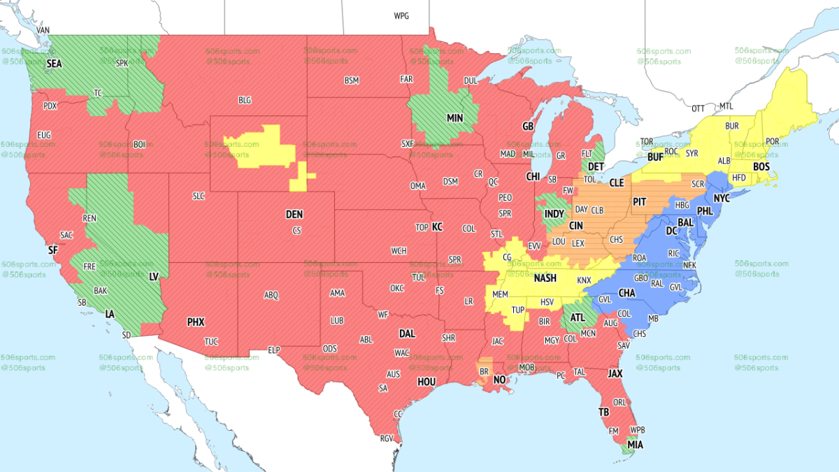 Houston Texans Vs. Green Bay Packers Week 7 Broadcast Map: Will You Be ...