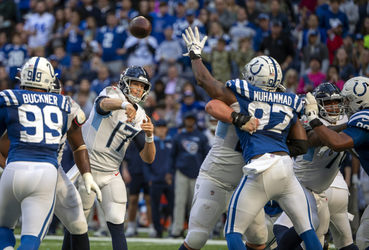 Indianapolis, Indiana,USA. October 31, 2021: Tennessee Titans