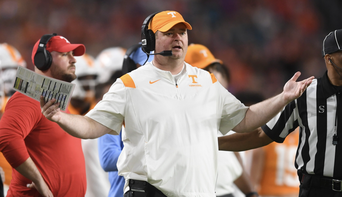 What Vols head coach Josh Heupel said to draw a flag on the sidelines