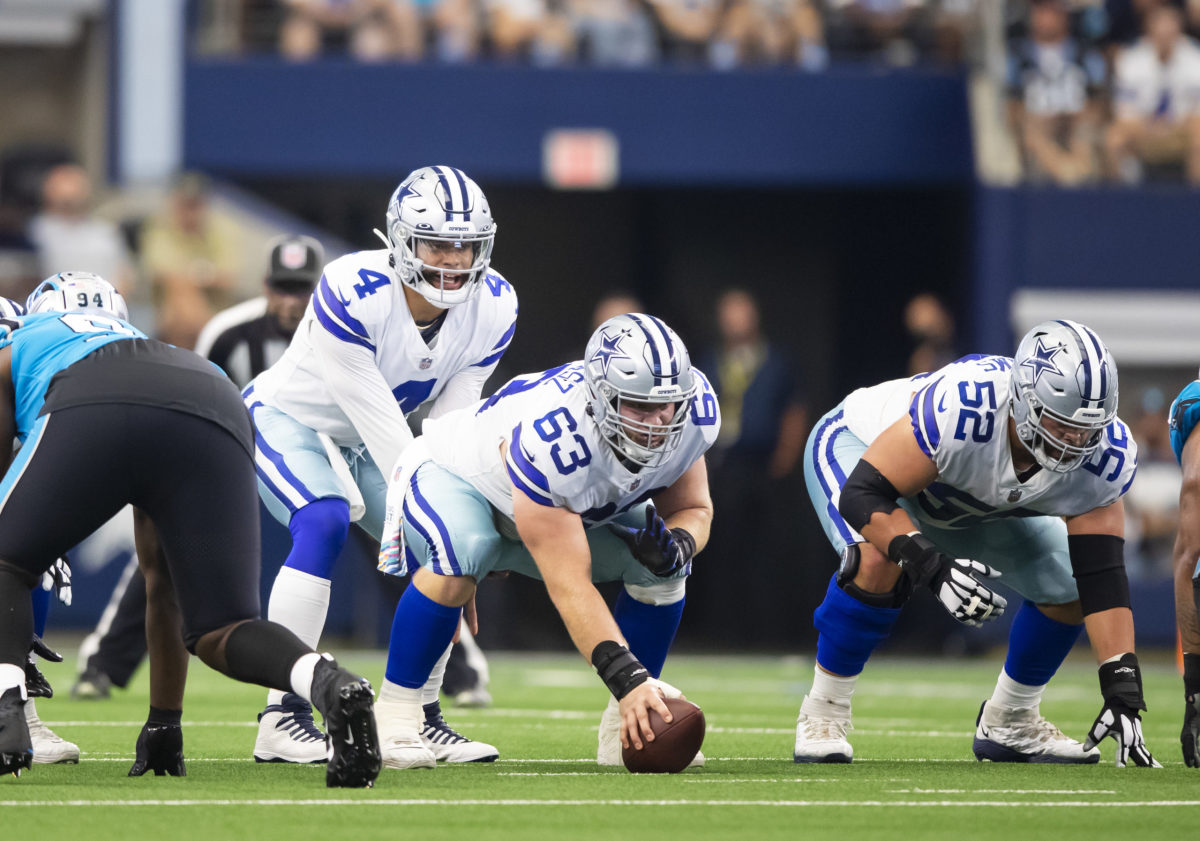 ARLINGTON, TX - DECEMBER 04: Dallas Cowboys offensive tackle Tyler