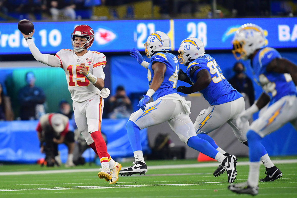 Kansas City Chiefs at Los Angeles Chargers on December 16, 2021