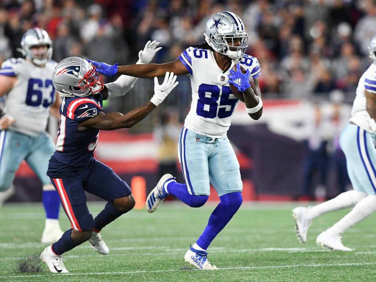 Wide receiver (85) Noah Brown of the Dallas Cowboys against the