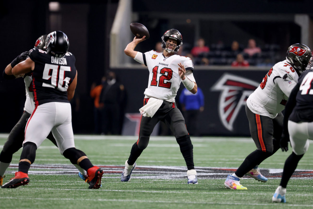 Tampa Bay Buccaneers quarterback Tom Brady (12) shown during pre