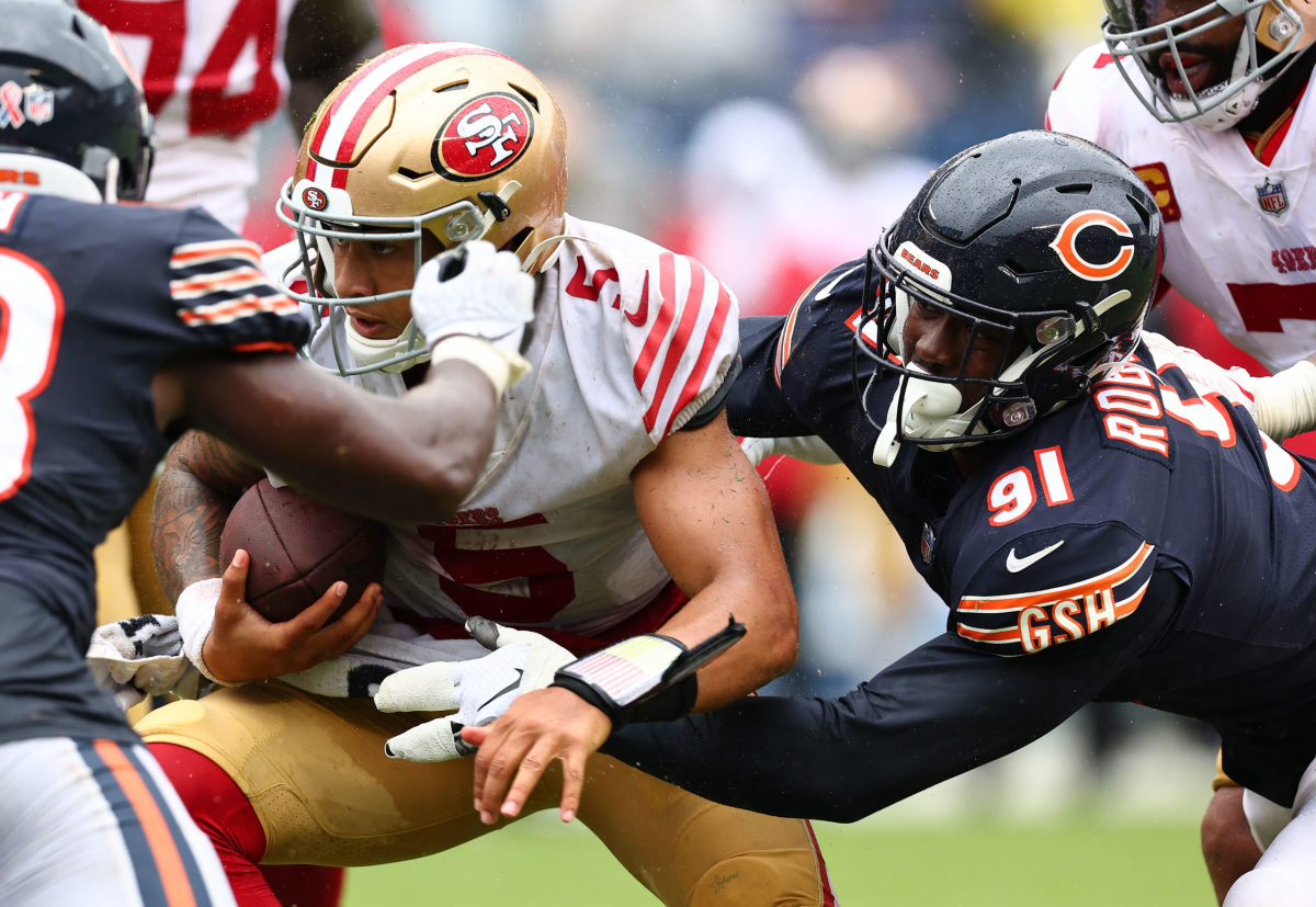 Photos from Trey Lance's first start of the 2022 NFL season against the Chicago  Bears