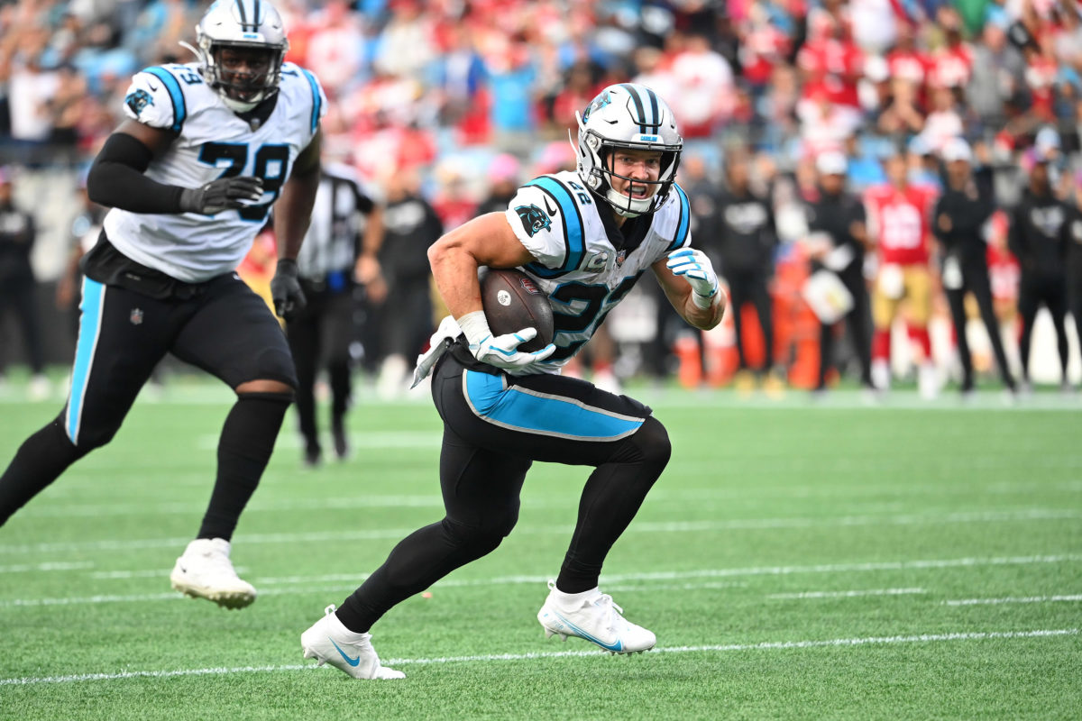 X \ CBS Sports HQ على X: LANDING SPOTS for Christian McCaffrey [via  @CodyJBenjamin] 1. Buffalo Bills 2. Los Angeles Rams 3. Denver Broncos 4.  San Francisco 49ers 5. Philadelphia Eagles 6. Washington Commanders